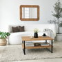 Hanah Home Neta - Oak Mesa de centro de madera maciza de pino